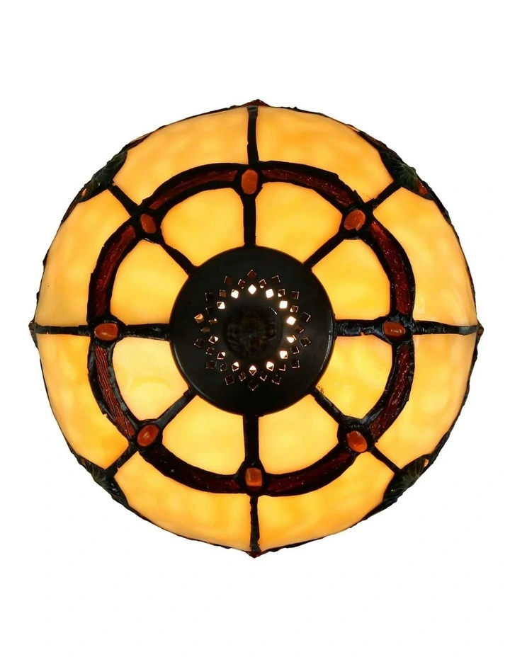 Benita Small Tiffany Table Lamp in Beige image 7