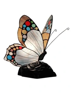 Spotted Butterfly Tiffany Table Lamp