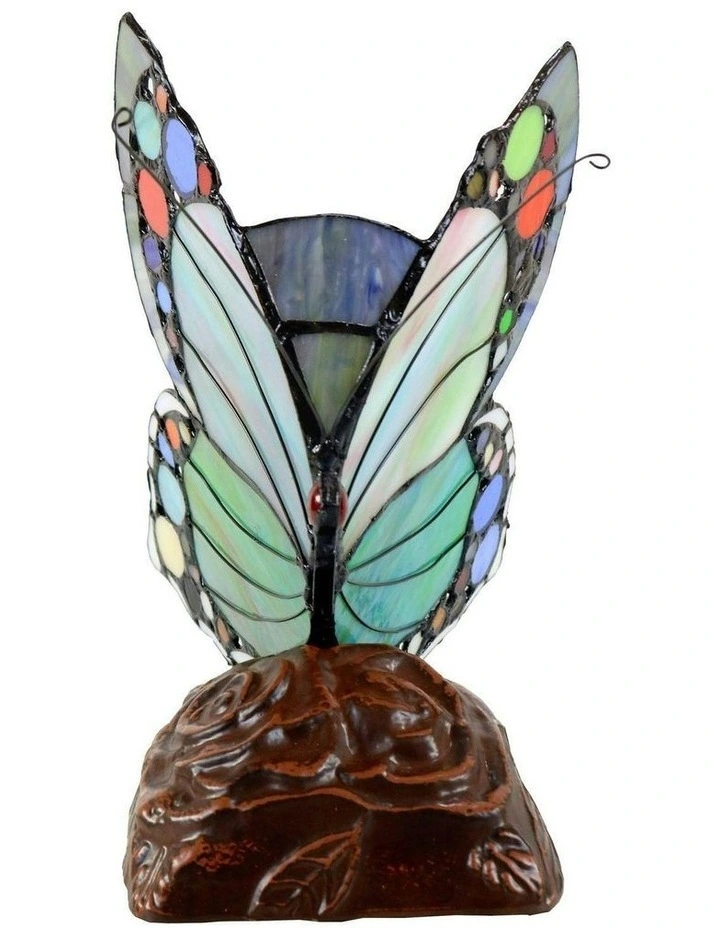 Spotted Butterfly Tiffany Table Lamp in Multi image 2