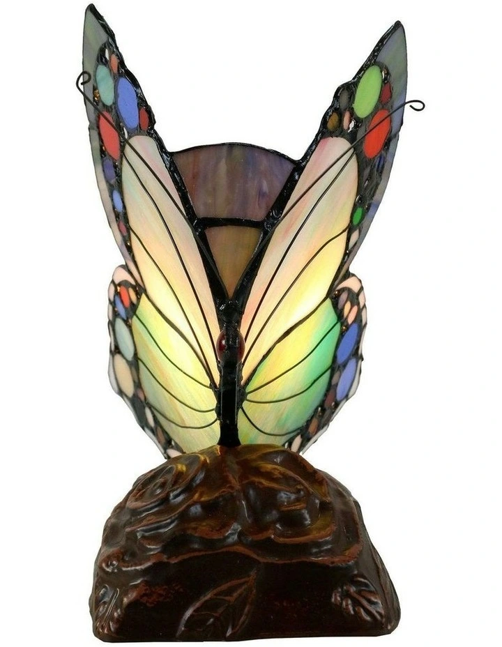 Spotted Butterfly Tiffany Table Lamp in Multi image 5