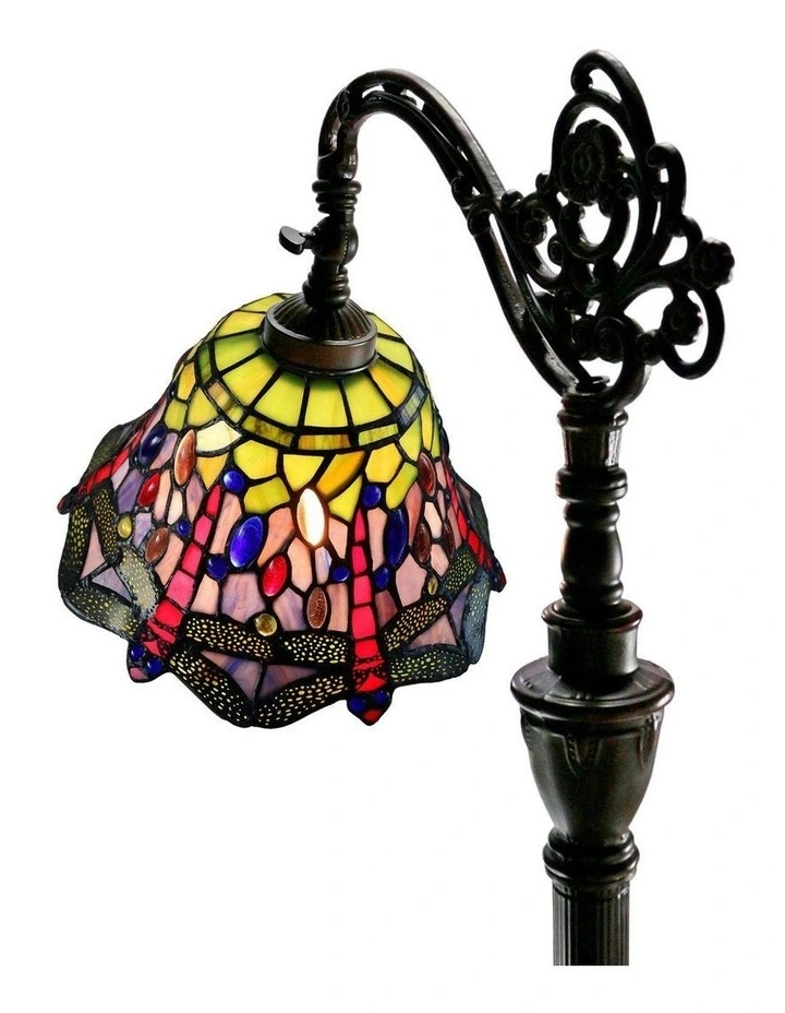 Tiffany Floor Lamp in Rose And Dragonfly Edwardian image 3