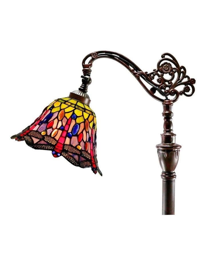 Tiffany Floor Lamp in Rose And Dragonfly Edwardian image 5
