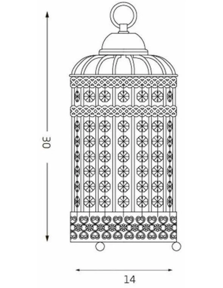 Harmony Iron Birdcage Table Lamp in White image 3
