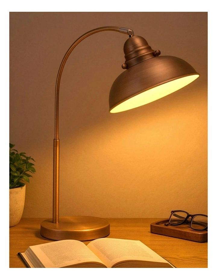 Manor Metal Table Lamp in Antique Copper image 2