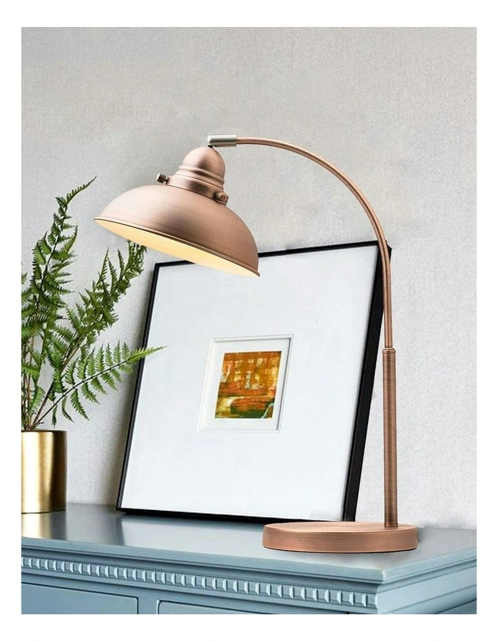 Manor Metal Table Lamp in Antique Copper image 4