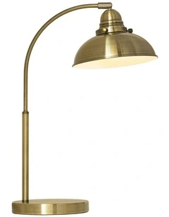 Manor Metal Table Lamp in Weathered Brass