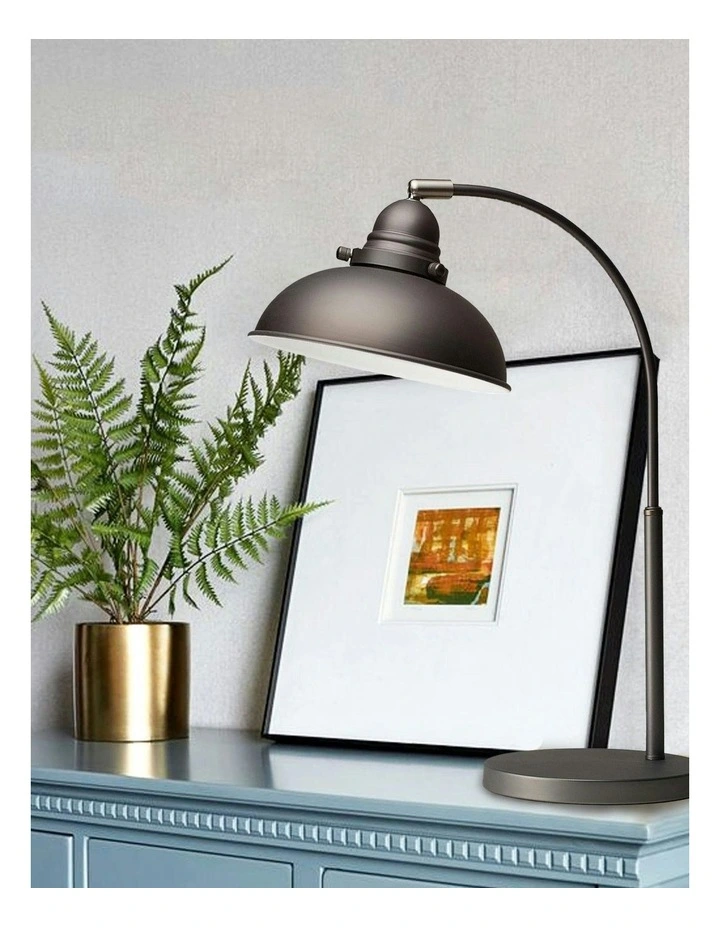 Manor Table Lamp in Antique Chrome image 2