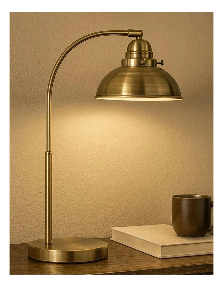 Manor Table Lamp in Antique Chrome image 3