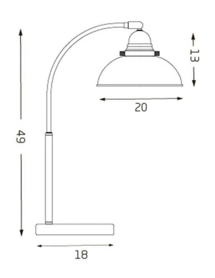 Manor Table Lamp in Antique Chrome image 4