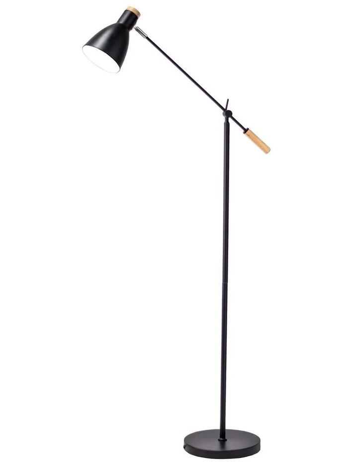 Scandinavian Style Adjustable Floor Lamp Black image 1