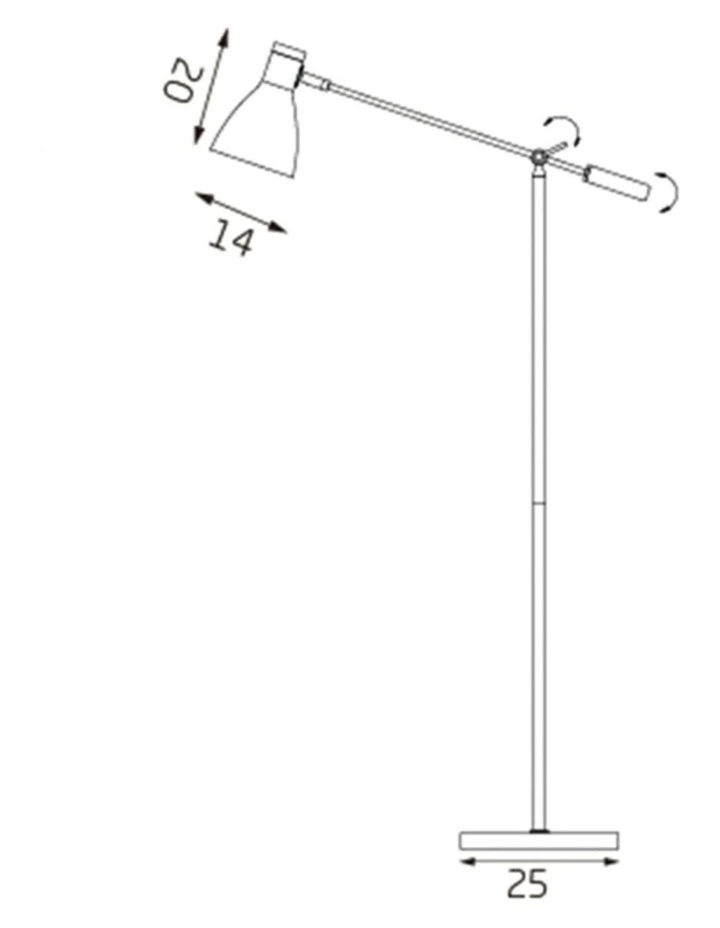 Scandinavian Style Adjustable Floor Lamp in Black image 6