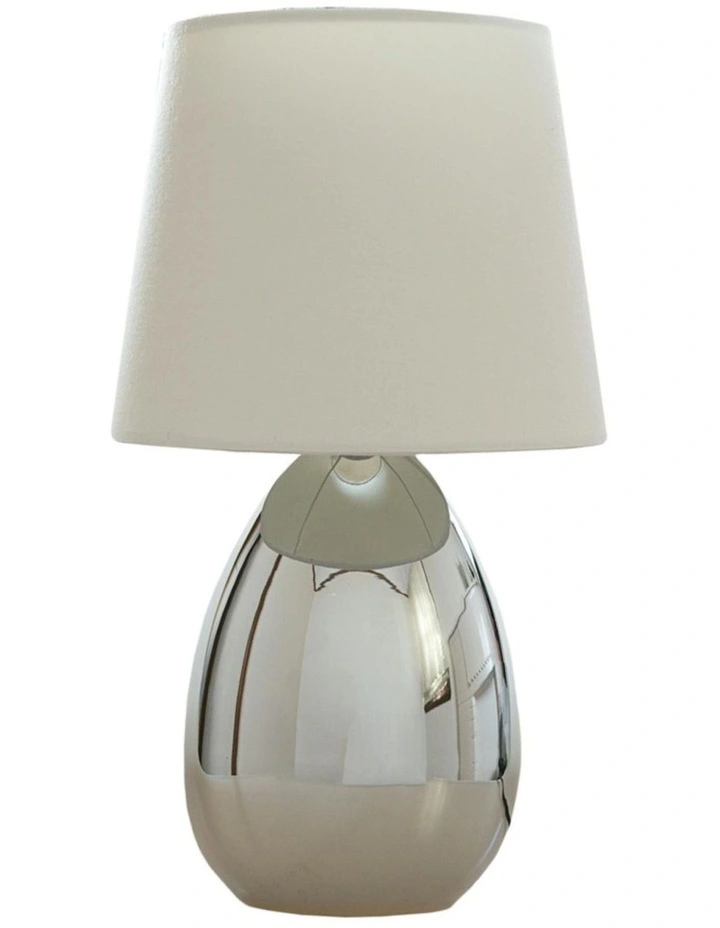 Libby Touch Table Lamp in Chrome White image 1