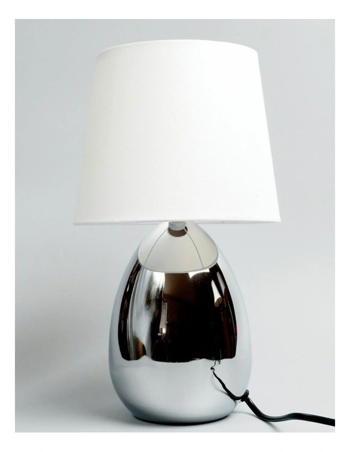 Libby Touch Table Lamp in Chrome White image 2