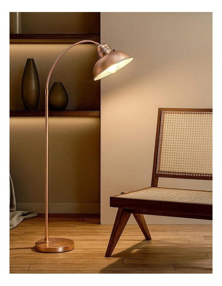 Manor Metal Floor Lamp in Antique Copper image 3