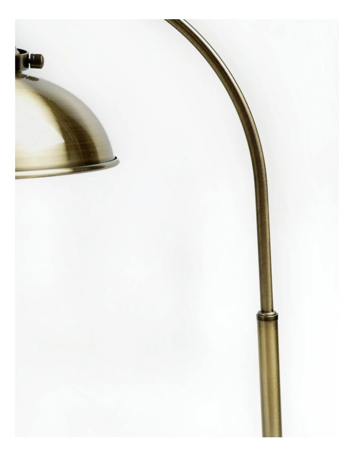 Manor Metal Floor Lamp in Weathered Brass image 3