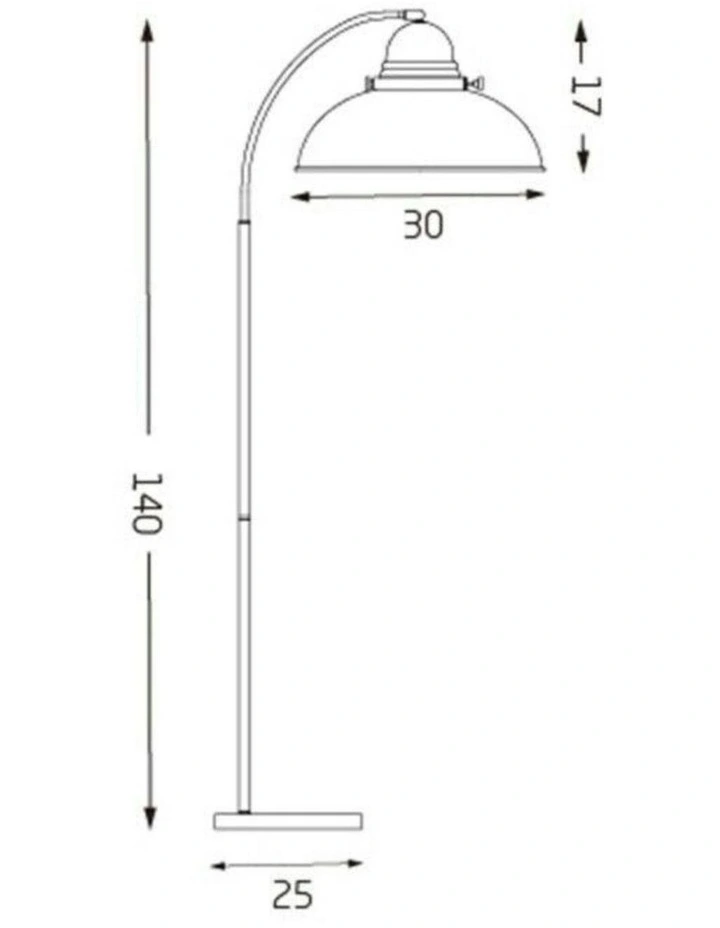 Manor Metal Floor Lamp in Weathered Brass image 5