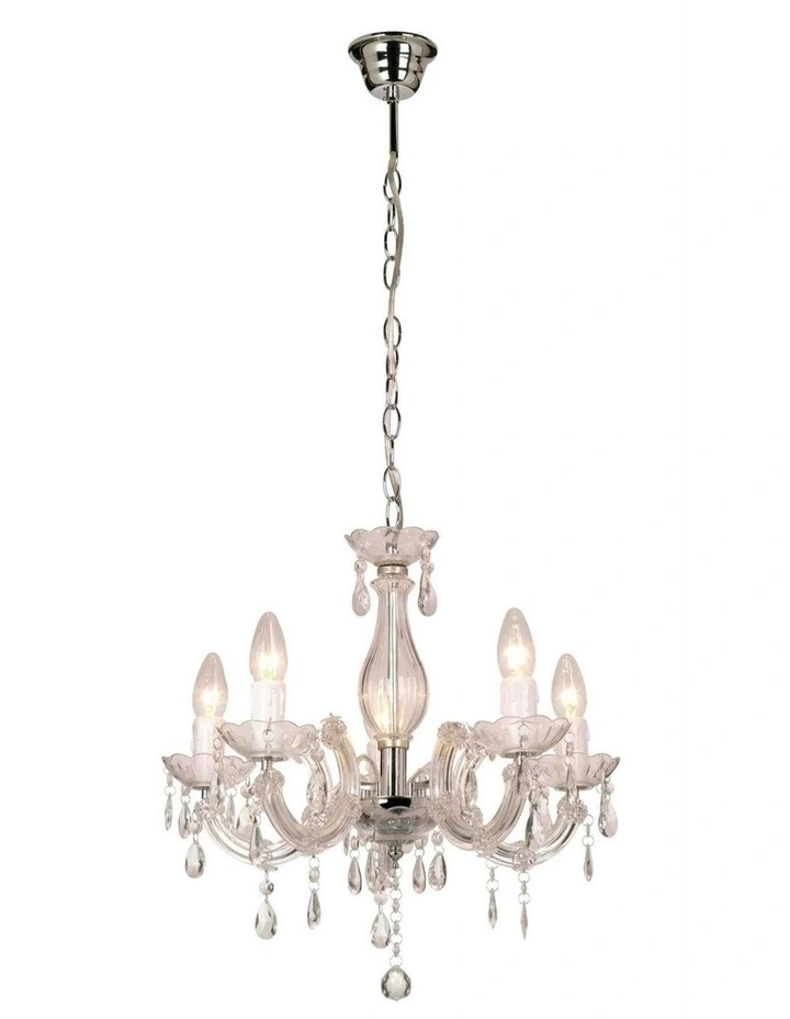 La Spezia Acrylic Chandelier Light in Clear image 1