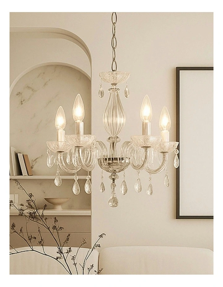 La Spezia Acrylic Chandelier Light in Clear image 2