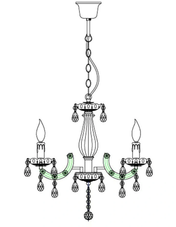 La Spezia Acrylic Chandelier Light in Clear image 3