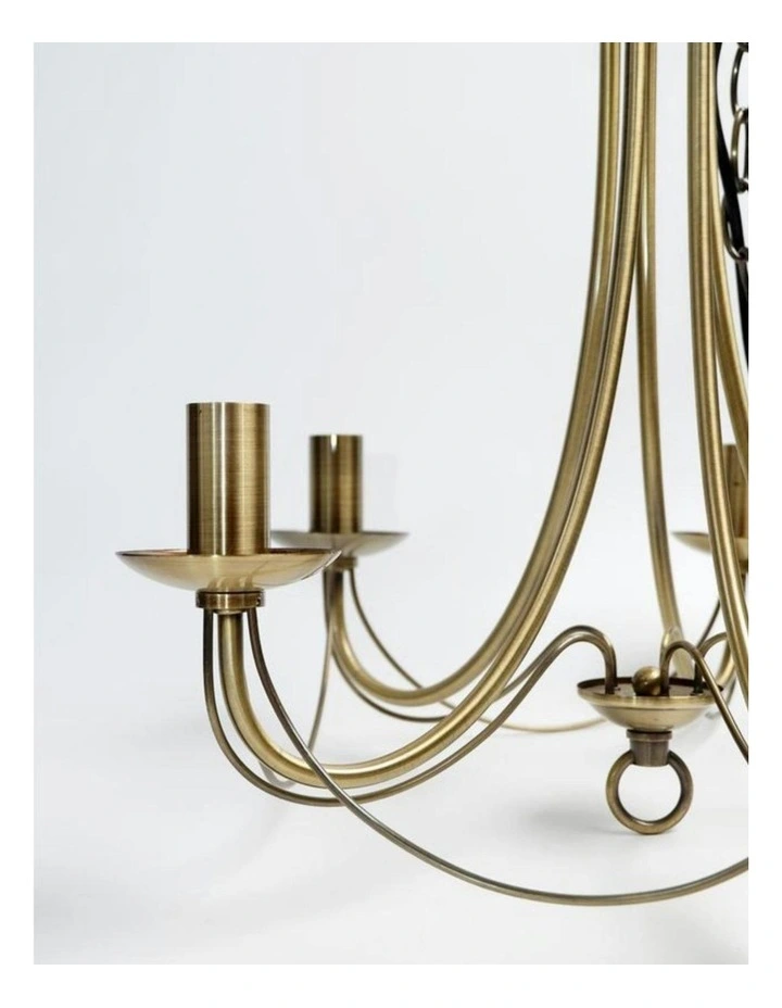 Zanzibar Chandelier Light Antique Brass in Gold image 3