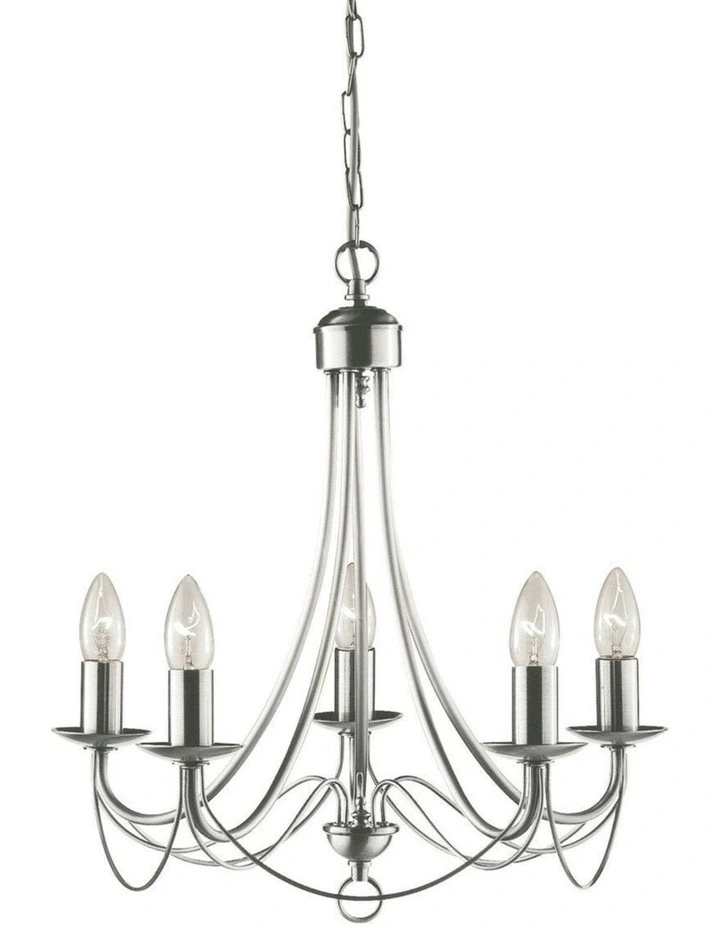 Zanzibar Chandelier Light in Stain Chrome image 1