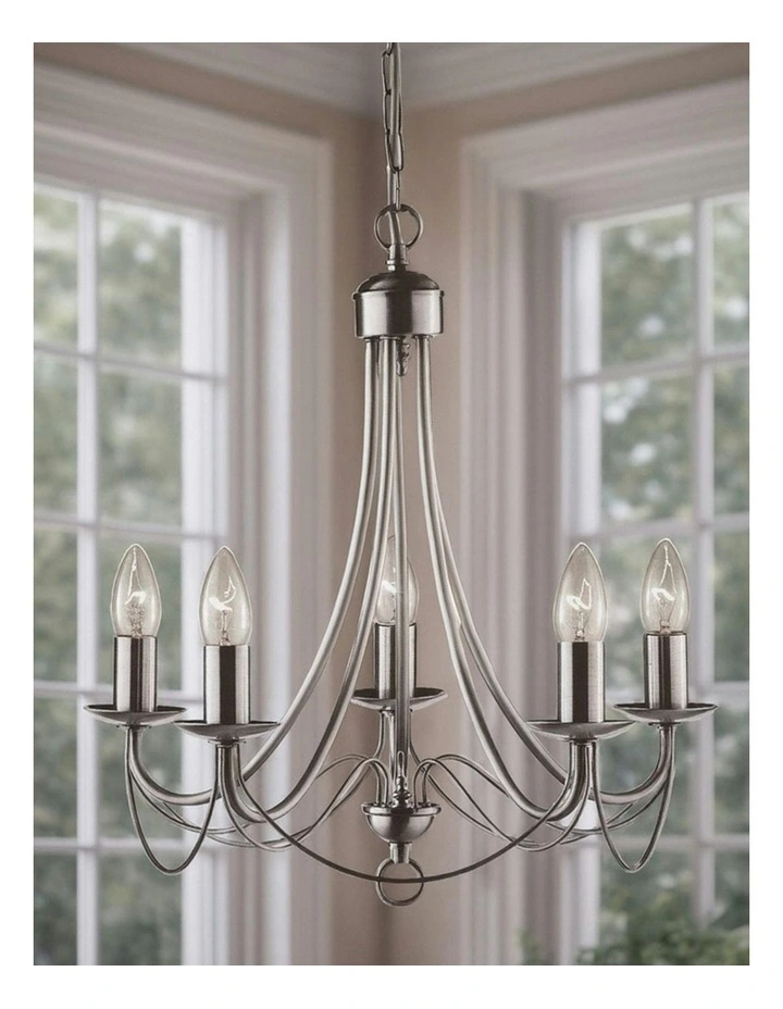 Zanzibar Chandelier Light in Stain Chrome image 2