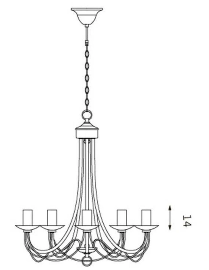 Zanzibar Chandelier Light in Stain Chrome image 3