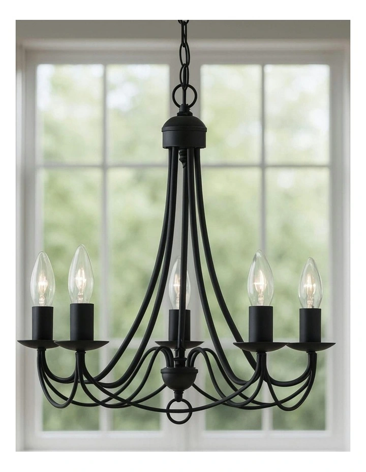 Zanzibar Chandelier Light in Black image 2
