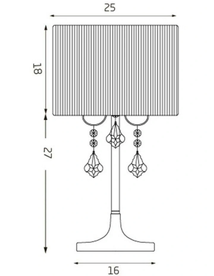 Paris Crystal Table Lamp in White image 5