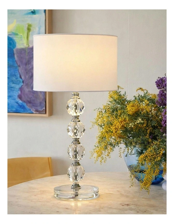 Suzie Acrylic Table Lamp in White image 2