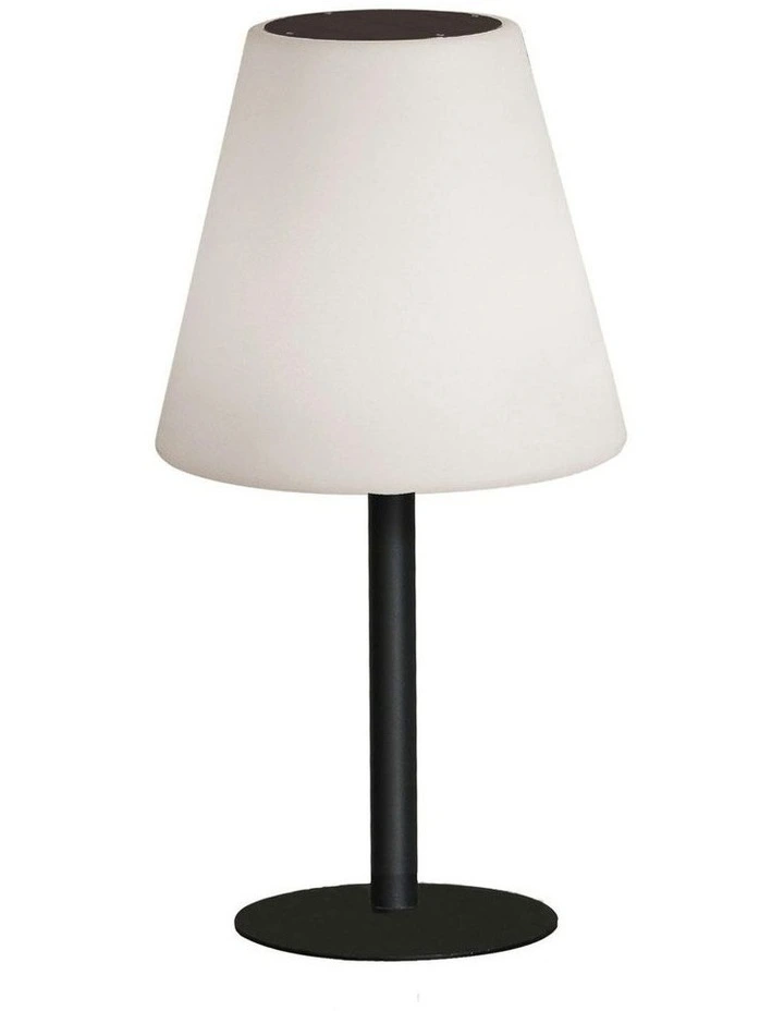 LED DC + Solar Table Lamp 45cm in White image 1