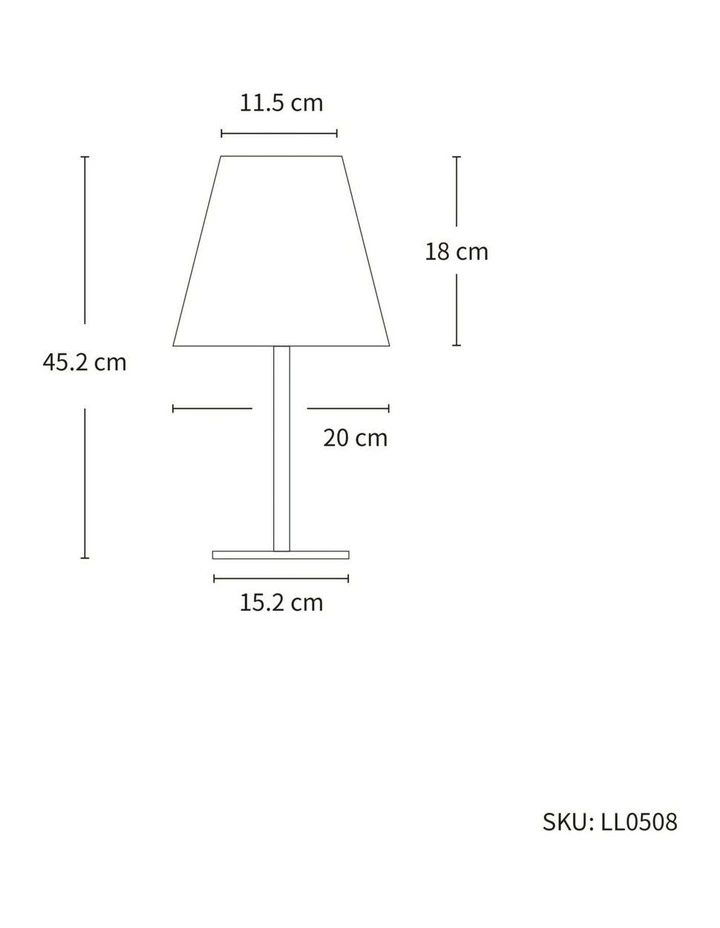 LED DC + Solar Table Lamp 45cm in White image 5