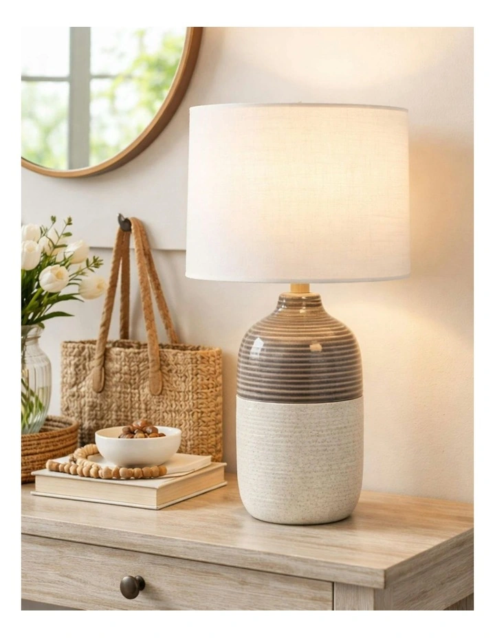Botany Ceramic Table Lamp Set of 2 in White image 2