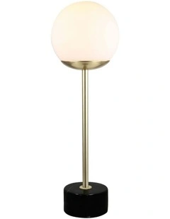 Milton Classic Marble Art Deco Table Lamp in Gold/Black