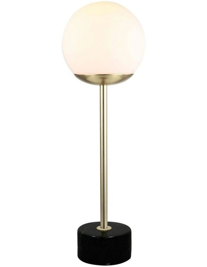 Milton Classic Marble Art Deco Table Lamp in Gold/Black image 1