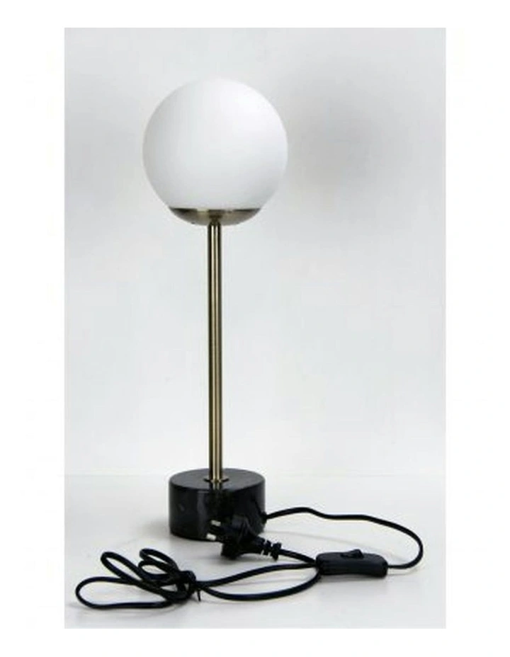 Milton Classic Marble Art Deco Table Lamp in Gold/Black image 2