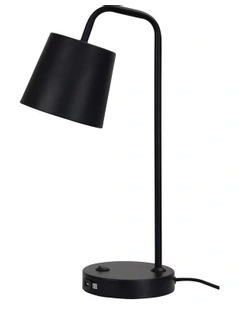 Henk Desk Lamp with USB Black
