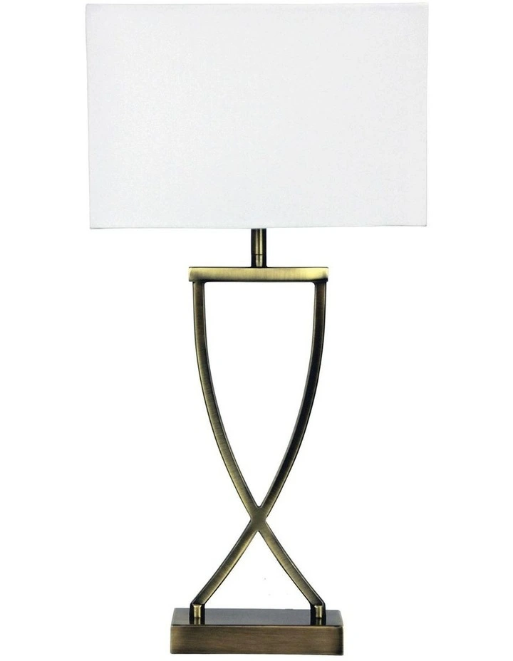 Chi Table Lamp in Antique Brass image 1