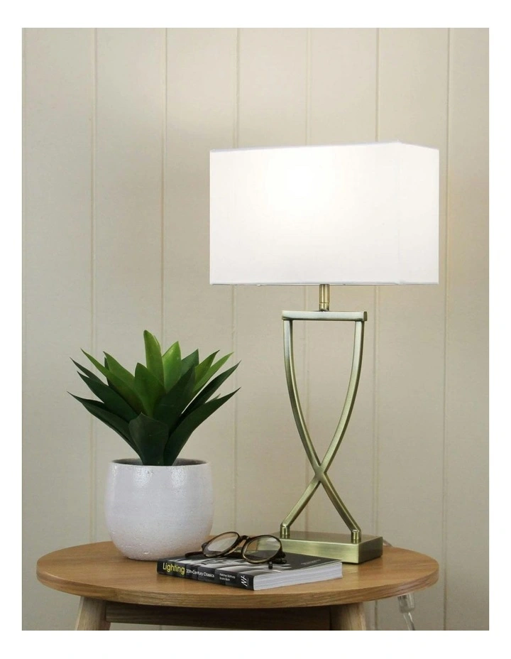 Chi Table Lamp in Antique Brass image 2