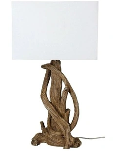 Sedona Complete Table Lamp in White/Brown
