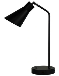 Thor Desk Lamp with USB in Black