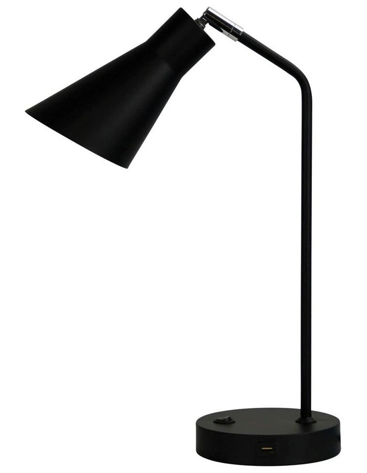 Thor Desk Lamp with USB in Black image 1