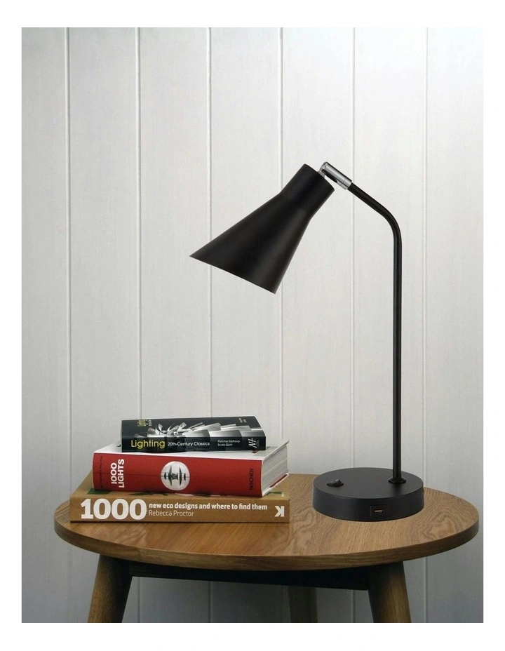 Thor Desk Lamp with USB in Black image 2