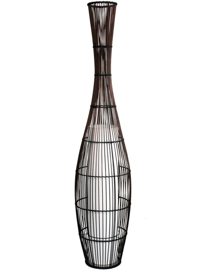 Oriel Lighting Pekan Bamboo Floor Lamp Shade In White Myer Oriel Lighting Pekan Bamboo Floor Lamp, Sirit Rattan Floor Lamp Dark Brown