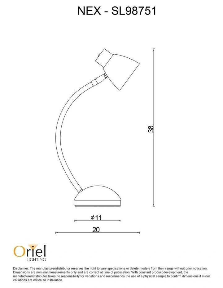 Nex LED Touch Desk Lamp in Brushed Chrome image 2