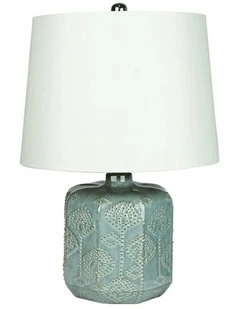 Bikki Complete Table Lamp in Duck-Egg Blue