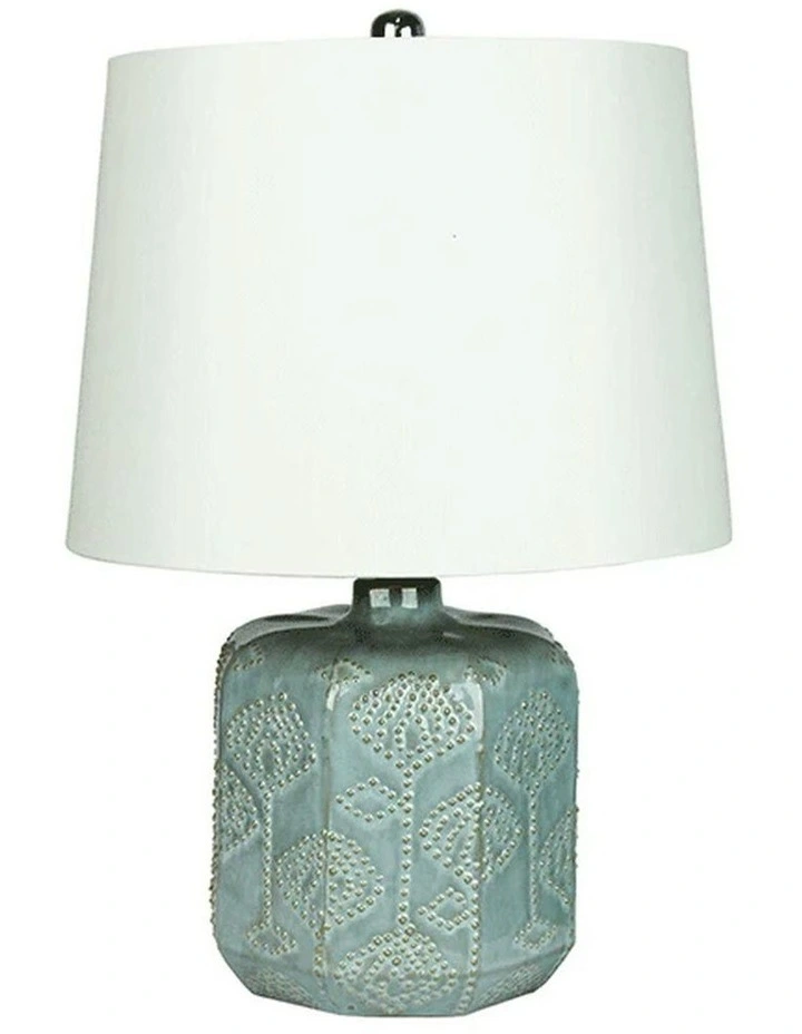 Bikki Complete Table Lamp in Duck-Egg Blue image 1