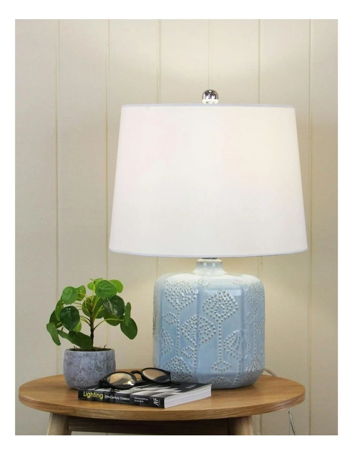 Bikki Complete Table Lamp in Duck-Egg Blue image 2