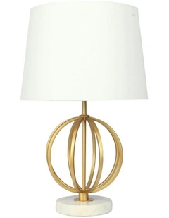 Loxton Table Lamp in White/Gold