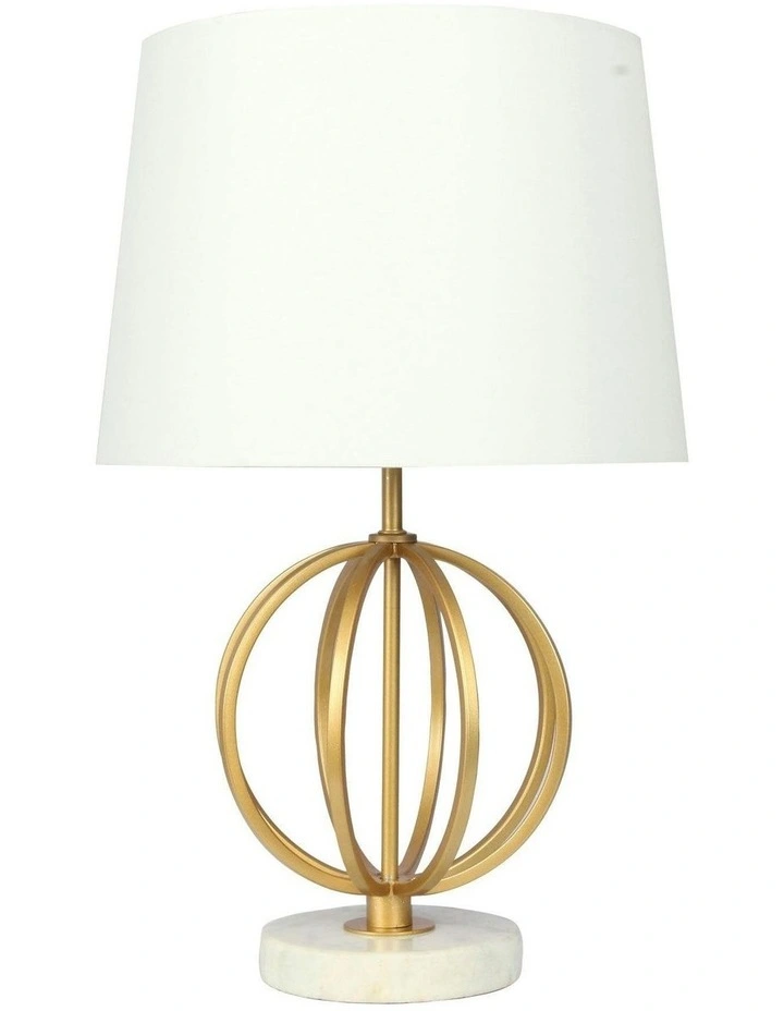 Loxton Table Lamp in White/Gold image 1